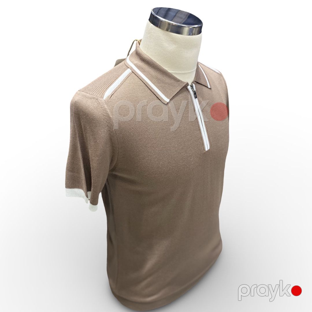 Kişilər üçün polo 2138, bej, pambıq, ölçü 2XL — Mallar, Bakı (3)