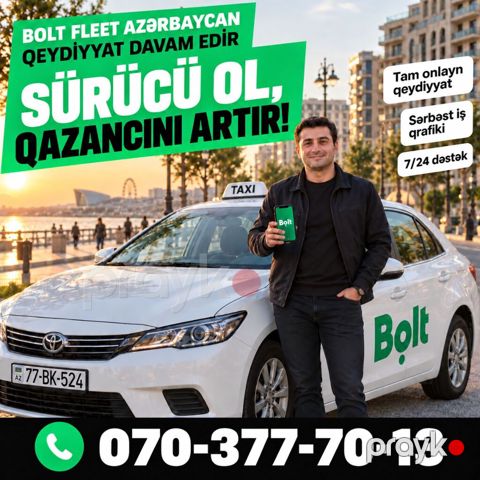 Taksi sürücüsü tələb olunur, Nəqliyyat təmin edilir — Bakı