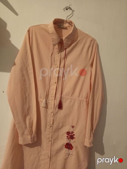 By Musti Collection qadın paltar/kimono-köynək - Rəng: açıq şaftalı — Digah