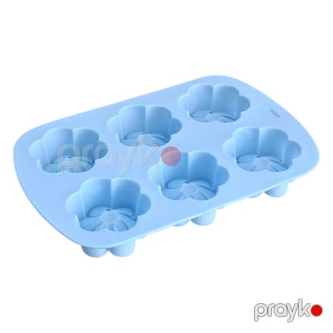 Keks və pirojna üçün forma E4241, silikon, mavi, 100 ml, 26x17x6 sm — Bakı