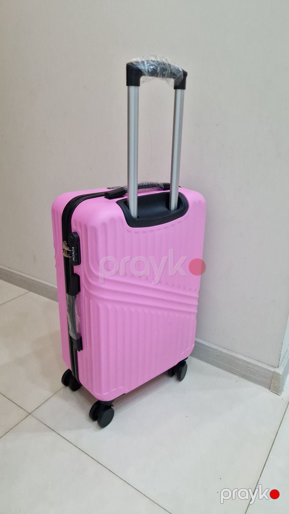 Çamadan 4 təkərli 2652859, çəhrayı, silikon, ölçü M — Çamadanlar, Bakı (3)
