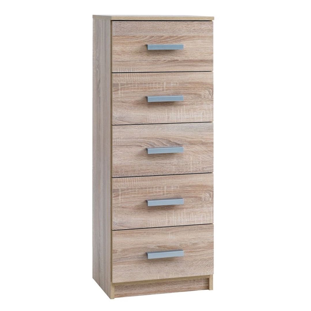 Komod Jysk Tapdrup 41х35х108 sm, 5 qutu, qəhvəyi — Mallar, Bakı