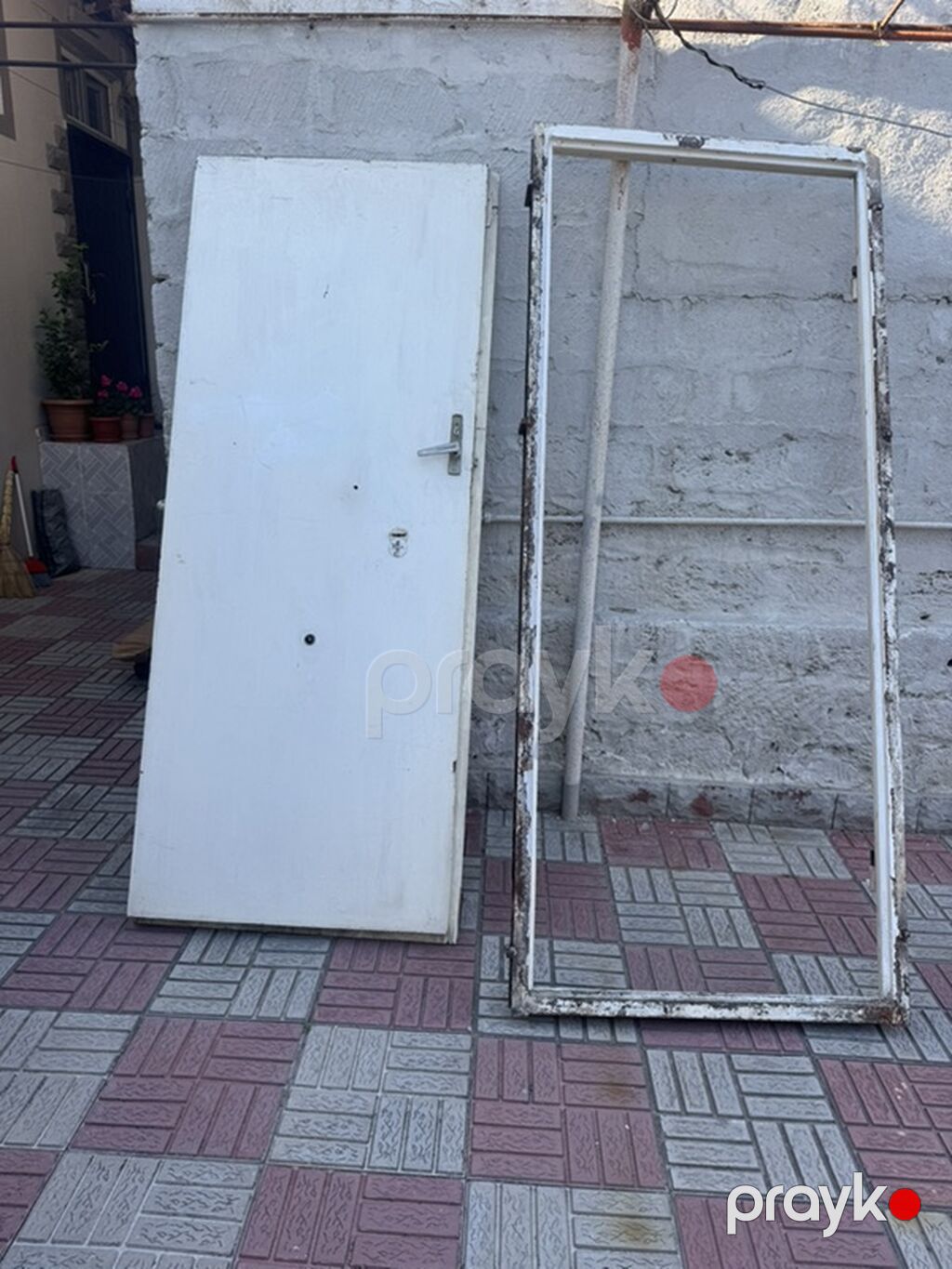 İşlənmiş Giriş qapısı Çərçivə ilə, Zəmanətsiz, Ödənişli quraşdırma, Ödənişli çatdırılma — Pəncərələr, qapılar, balkonlar, Bakı (2)