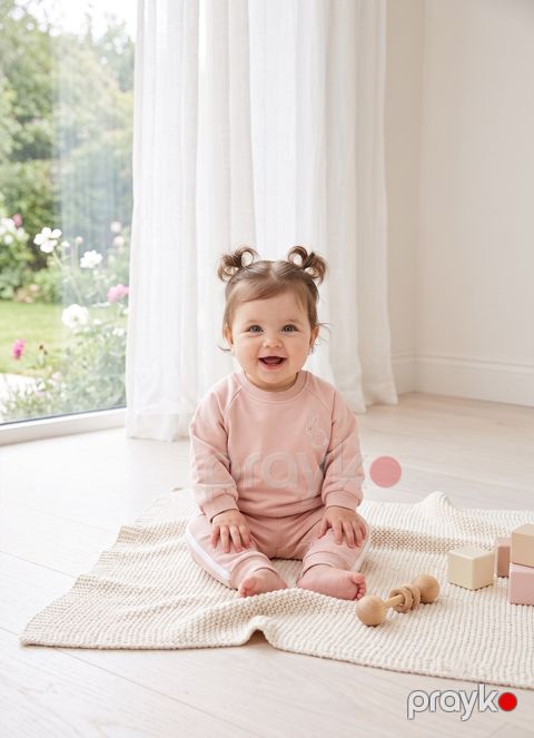 Yenidoğulmuş üçün geyim dəsti Kitikate Miss Pinky, pambıq, çəhrayı, 9-12 ay, 2 əşya — Bakı