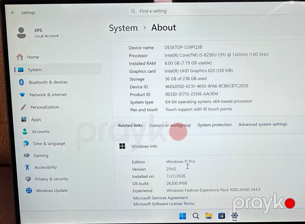 İşlənmiş Dell XPS, 13.3 Intel Core i5, 256 GB, Ünvandan götürmə — Dell, Bakı (3)