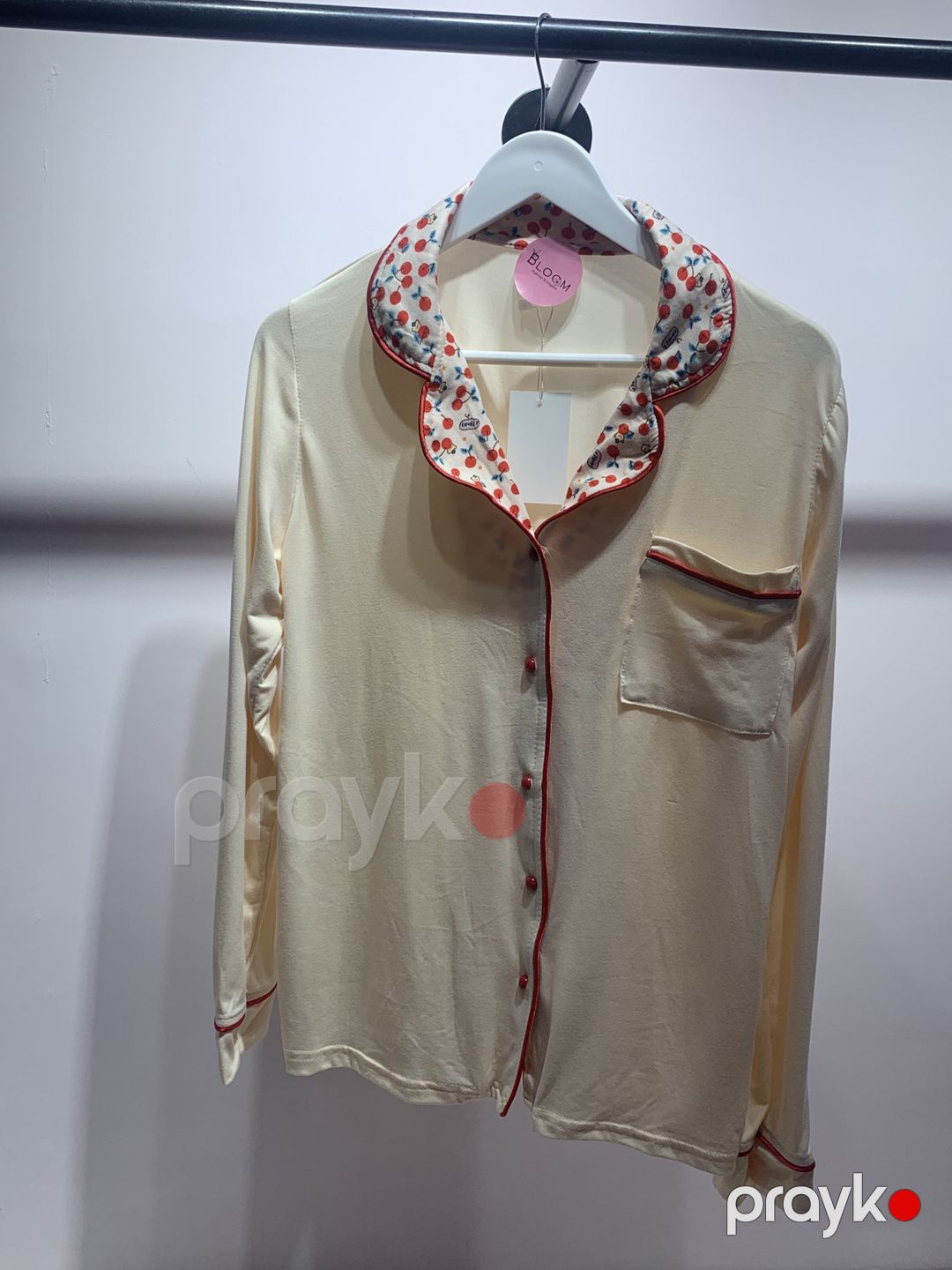 Qadınlar üçün şalvarlı pijama dəsti, bej, likra/poliester, ölçü 2XL — Mallar, Bakı (2)