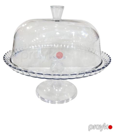 Akril qapaqlı şəffaf tort qabı 6921-653, 28 sm — Bakı