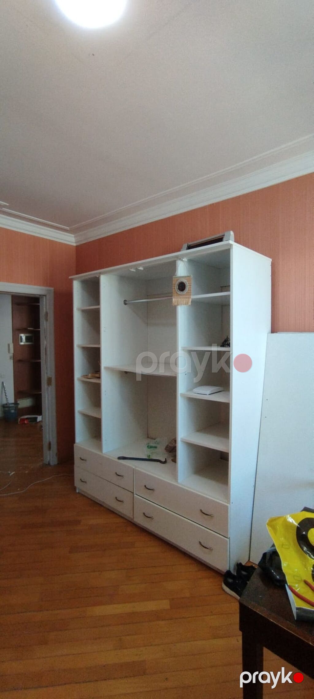 Ağ rəngli çoxfunksiyalı divar dolabı - Material: laminat/LDSP ağ — Şkaflar, Bakı (2)