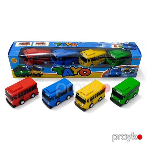 Oyun avtobuslar dəsti 96652658, plastik, rəngbərəng, 4 əd — Bakı