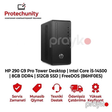 HP Pro Tower 290 G9 i5-14500 (14-th Gen) / 8GB / 512GB SSD — Bakı