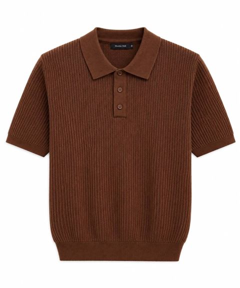Kişilər üçün polo 7566, qəhvəyi, pambıq, ölçü 3XL — Bakı