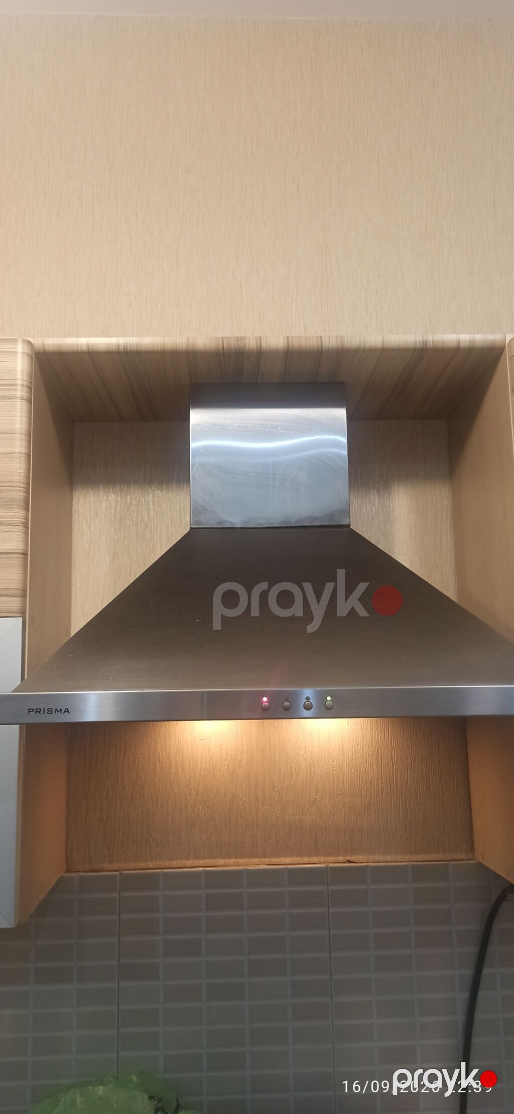 Prısma divar tipli mətbəx aspiratoru - Korpus: paslanmayan polad və — Mətbəx cixartma qapıları və aksesuarları, Bakı (2)