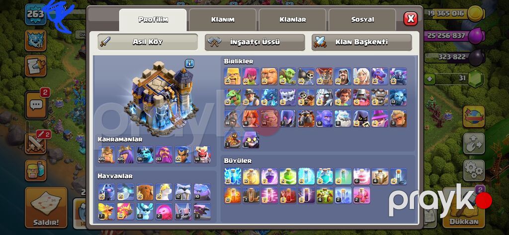 Salam Clash Of Clans Hesabı 263 seviye Full Hesab 3900 Klan Savaşı — Konsol oyunları, Bakı (2)