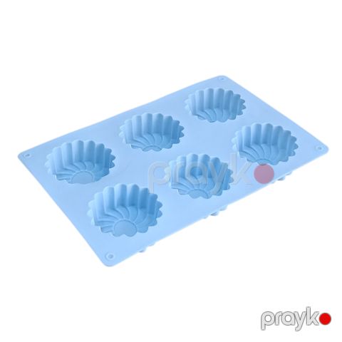 Keks və pirojna üçün forma E7093, silikon, mavi, 100 ml, 26x17x6 sm — Bakı