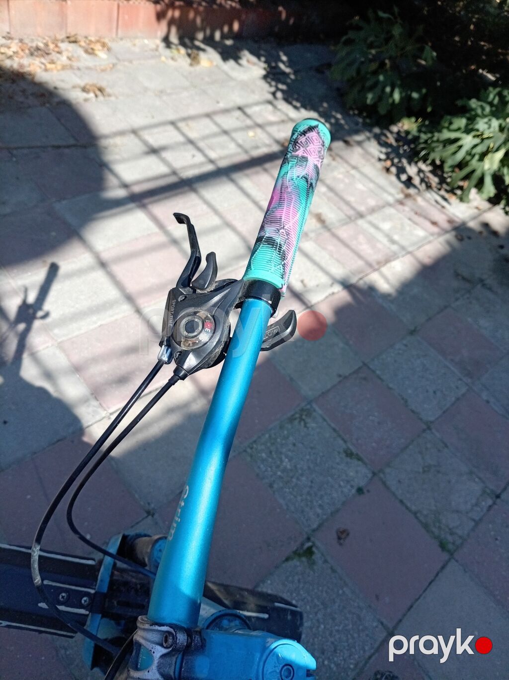 Dağ/şəhər tipli velosiped – mavi rəng Sprey vurulub veloda Təkərlər — Dağ velosipedləri, Digah (6)