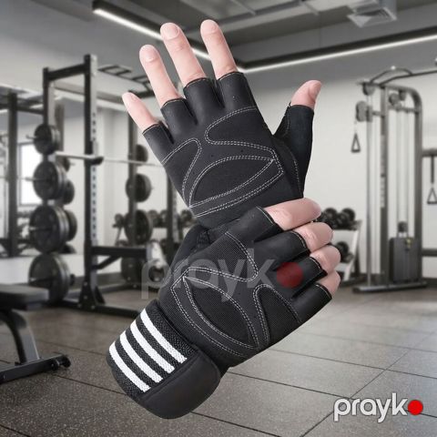 Fitnes və ağırlıq qaldırma əlcəkləri - Barmaq ucları açıq dizayn — Bakı