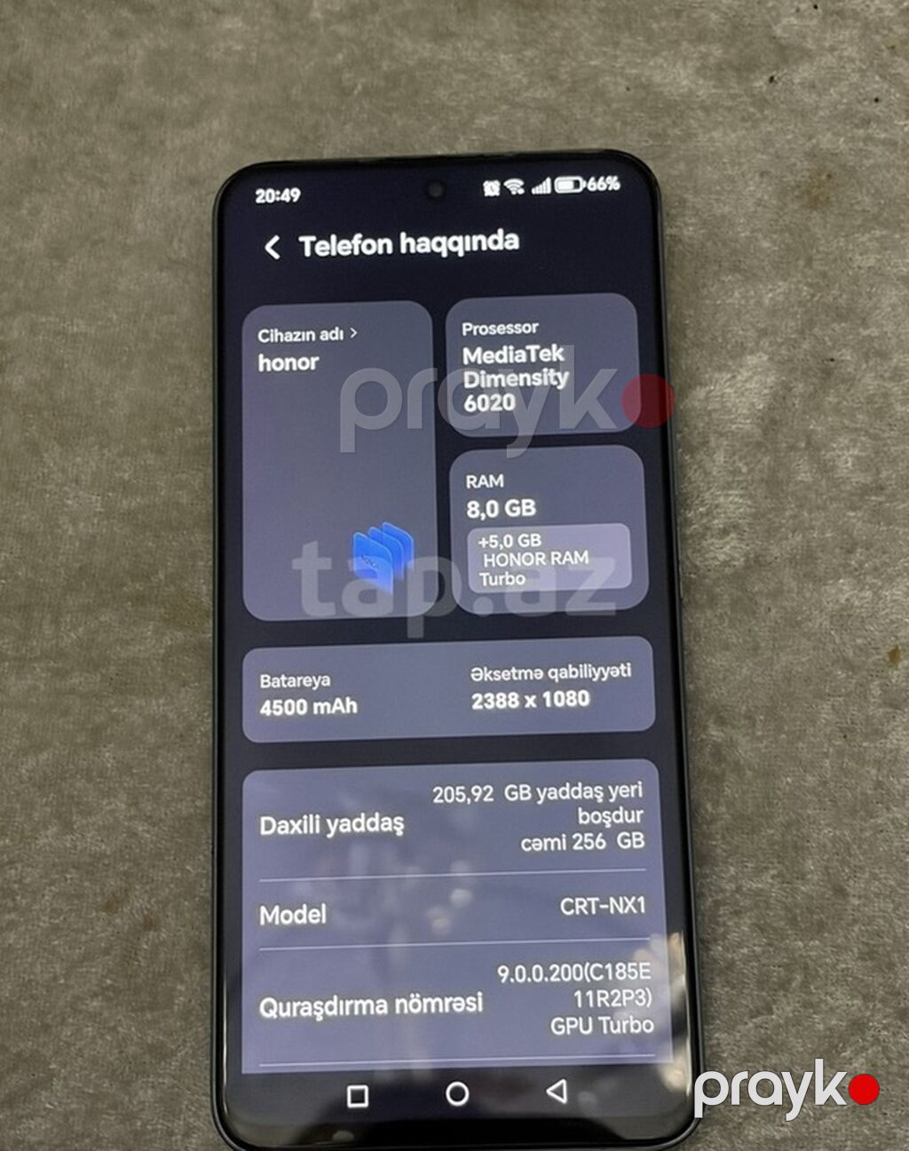 Honor 90 Lite, 256 GB, rəng - Qızılı, Face ID — Honor, Bakı (2)