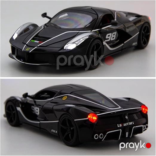 Avtomobil Ferrari 1:22, səs və işıqlı, metal, qara — Mallar, Bakı (2)