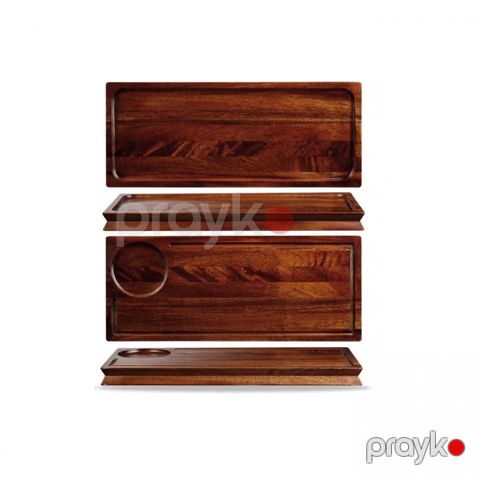 Qəlyanaltı üçün boşqab Art De Cuisine Brown, 400x165 mm, taxta, qəhvəyi - ZCAWWBDD1 — Bakı