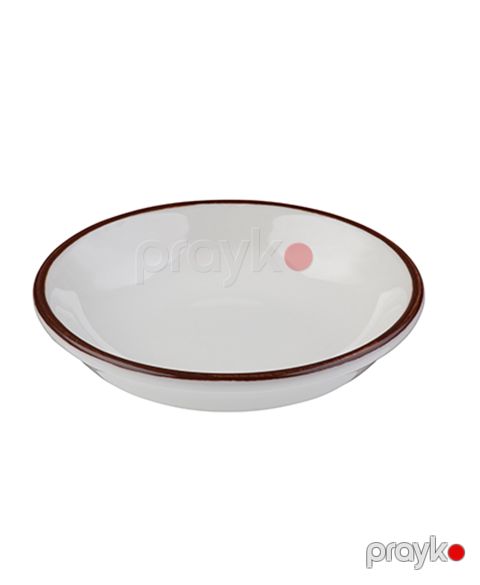 Dərin boşqab ID-Fine Modest Brown Lona, farfor, ağ/qəhvəyi, 240 ml, 15 sm — Bakı