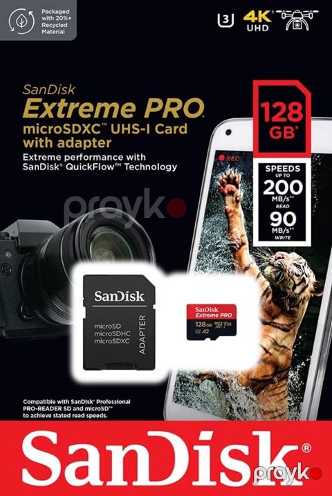 SanDisk Extreme PRO 128GB microSDXC 200MB/s — Bakı