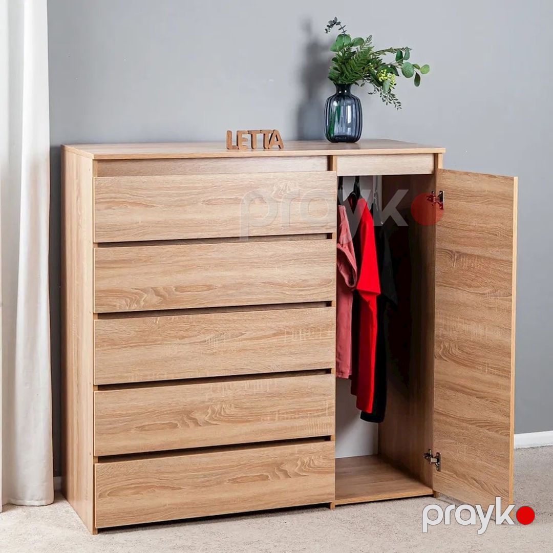 Komod Letta, bej, Ldsp, 120x50x120 sm — Mallar, Bakı (3)