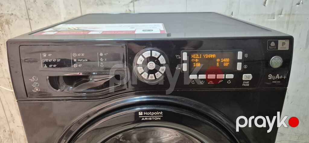 Paltaryuyan maşın Hotpoint Ariston, 9 kq, İşlənmiş, Avtomat, Qurutma var, Ödənişli çatdırılma — Çamaşır maşınları, Bakı (3)
