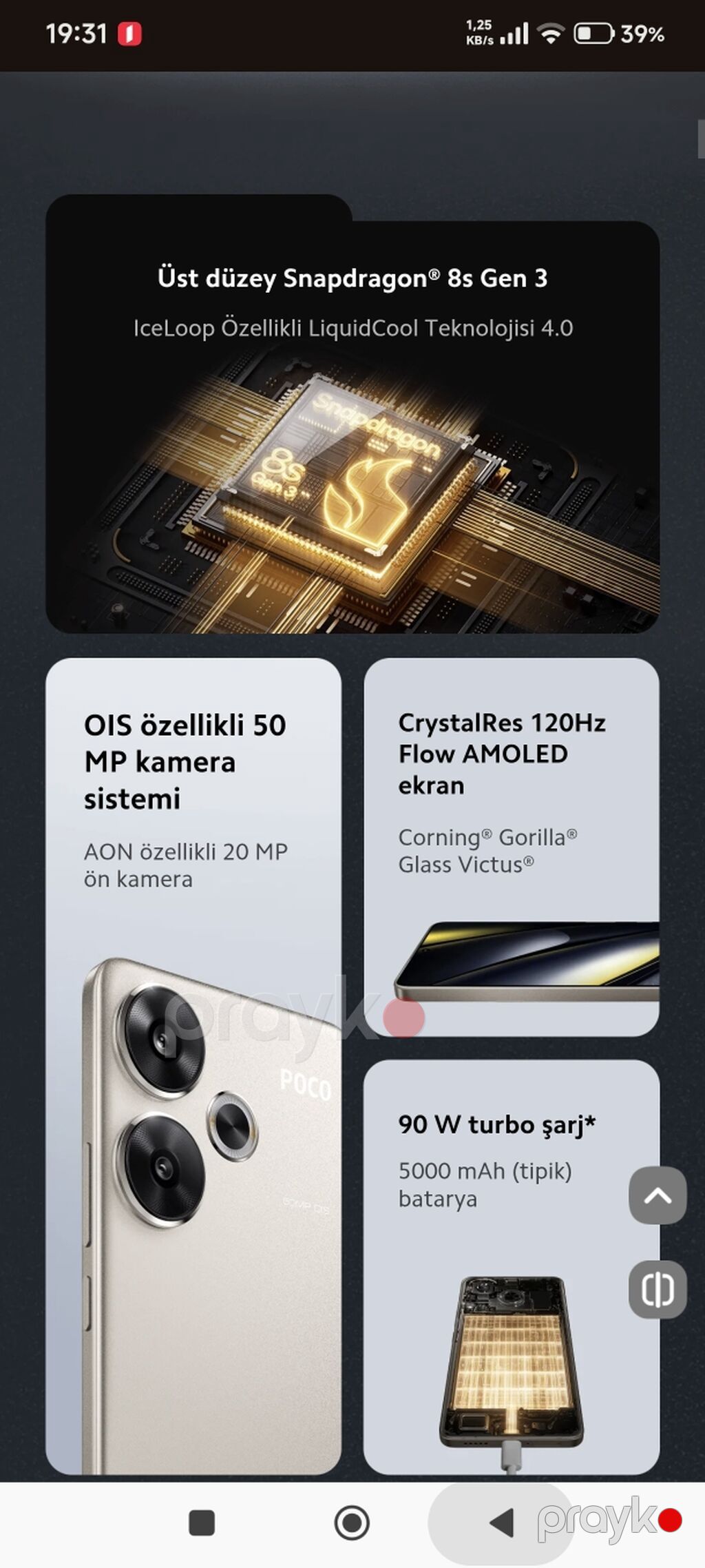 Poco F6, 256 GB, rəng - Gümüşü, Sensor — Xiaomi, Cəlilabad (3)