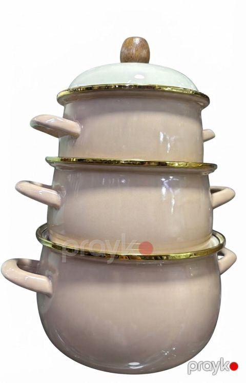 Qazan dəsti, çuqun, 20 sm/22 sm/24 sm, 6 parça — Bakı