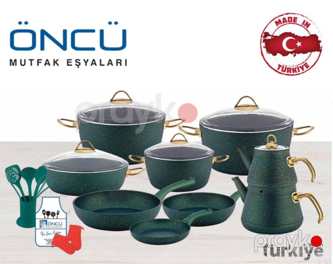 Qab-qacaq dəsti, yaşıl, 27 parça, 20/24/28/30 sm — Mallar, Bakı (2)