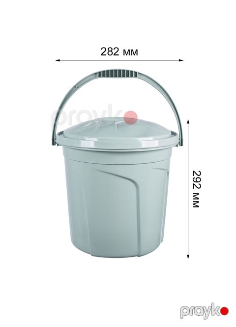 Vedrə Stars Plast, plastik, boz, 28.2х29.2 sm, 10 L — Bakı