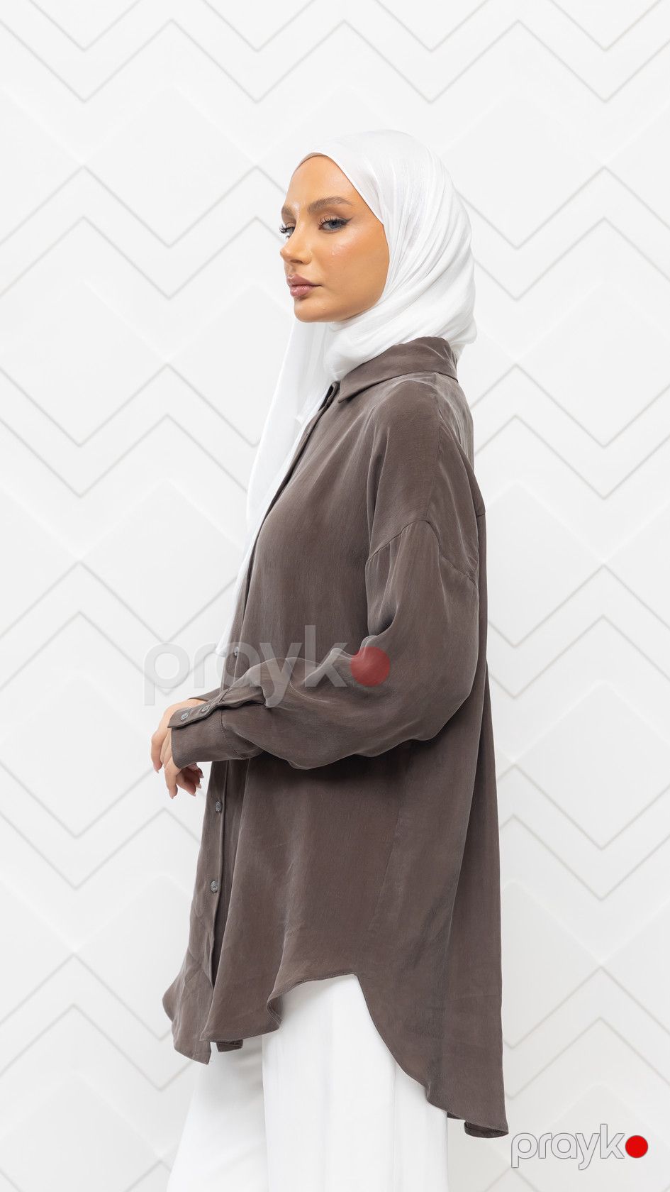 Qadınlar üçün uzunqol köynək, qəhvəyi, kupro, ölçü 46 — Mallar, Bakı (2)