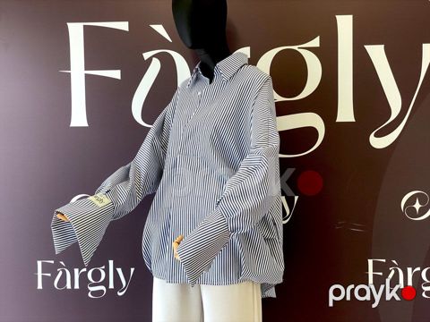 Qadınlar üçün uzunqol köynək Fargly_0006, rəngbərəng, parça, ölçü One size — Bakı