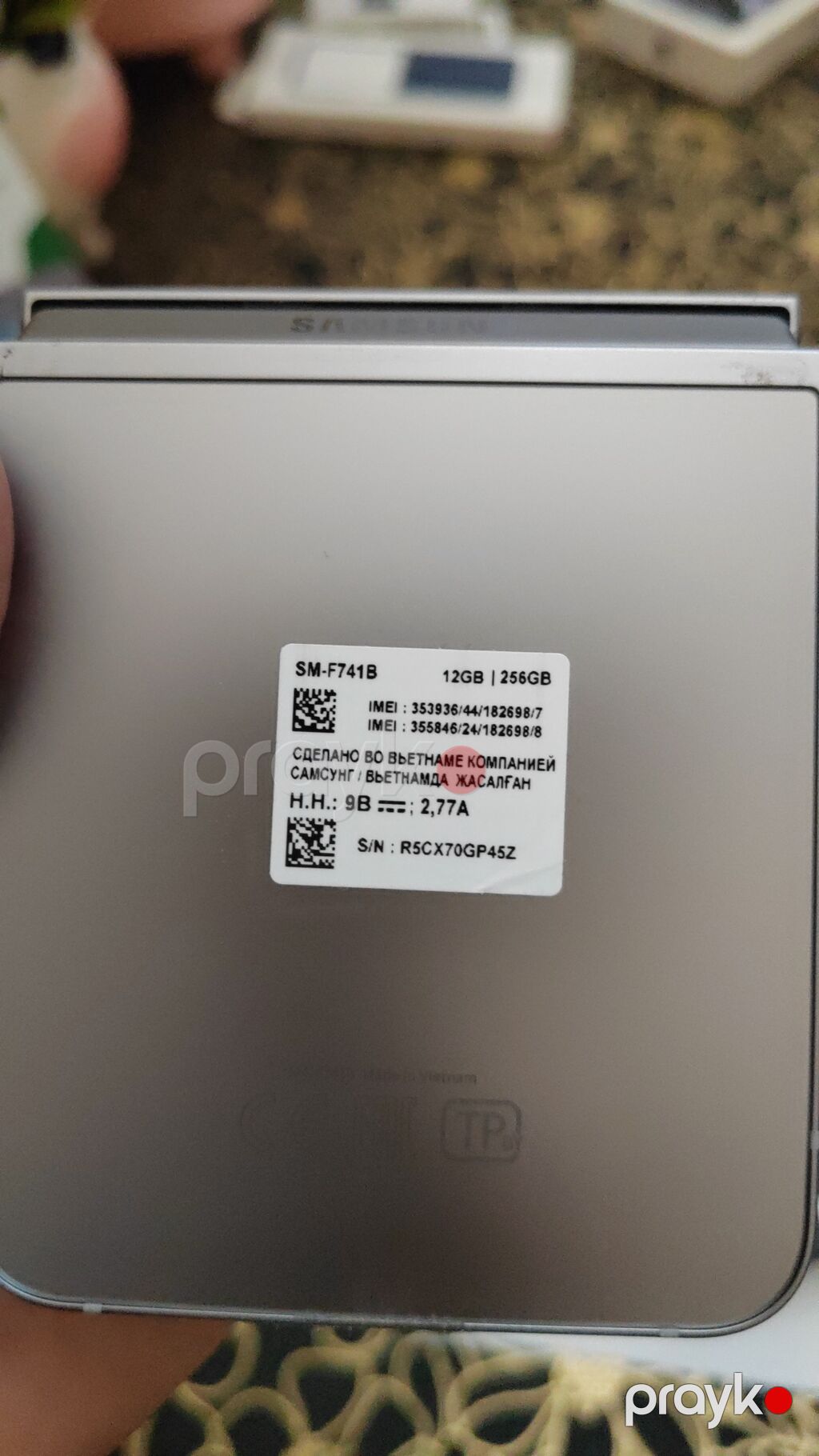 Samsung Galaxy Z Flip 6, 256 GB, rəng - Boz, Sənədlərlə — Samsung, Bakı (2)