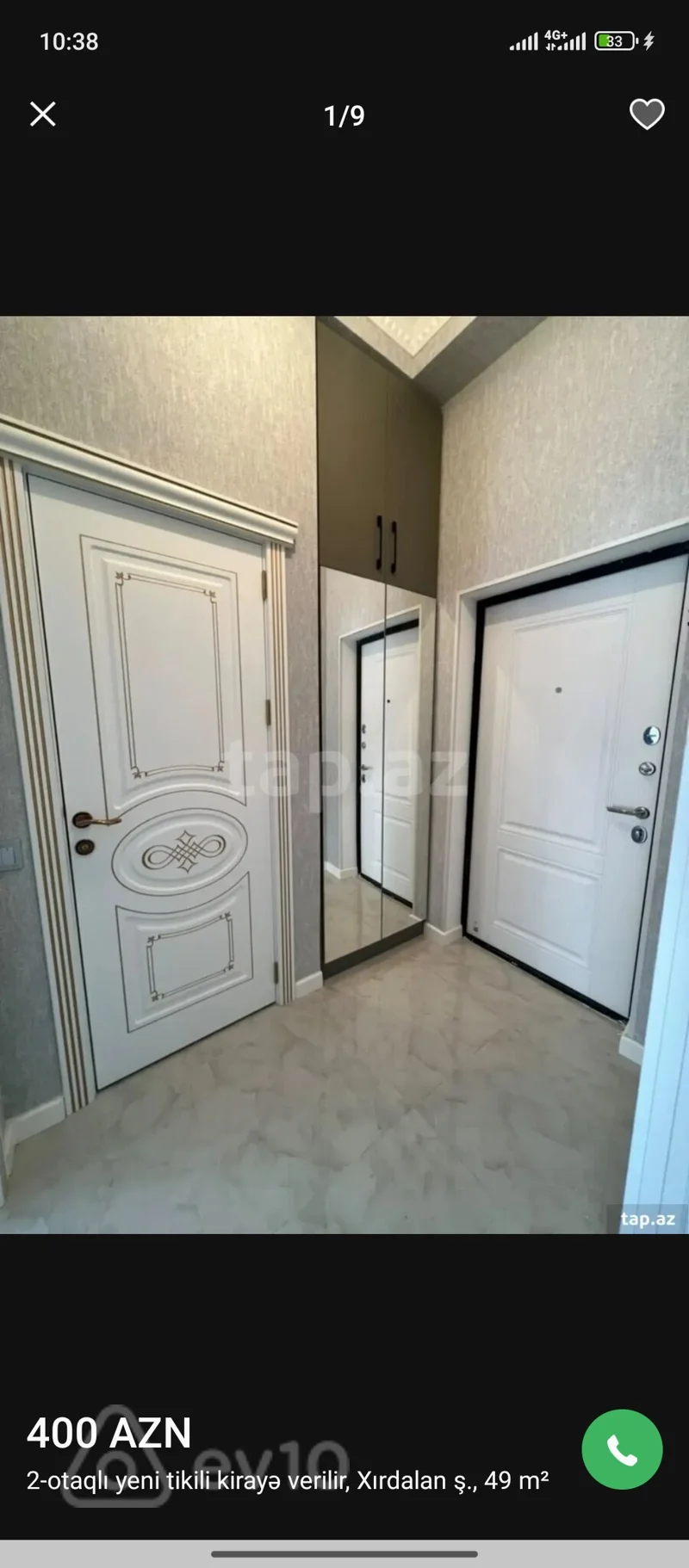 2 otaqlı mənzil, 50 m², Xırdalan — kirayə — Mənzil, Xırdalan (2)