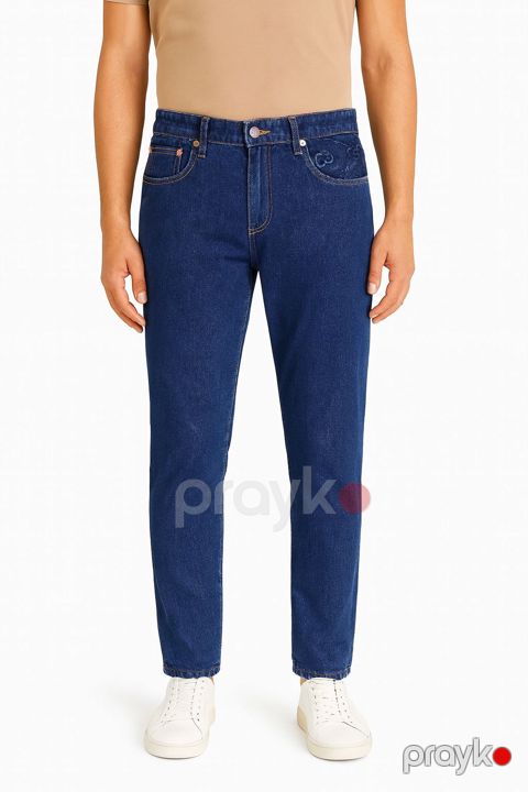 Kişilər üçün düz cins VB-0301, pambıq, göy, ölçü 31 — Bakı