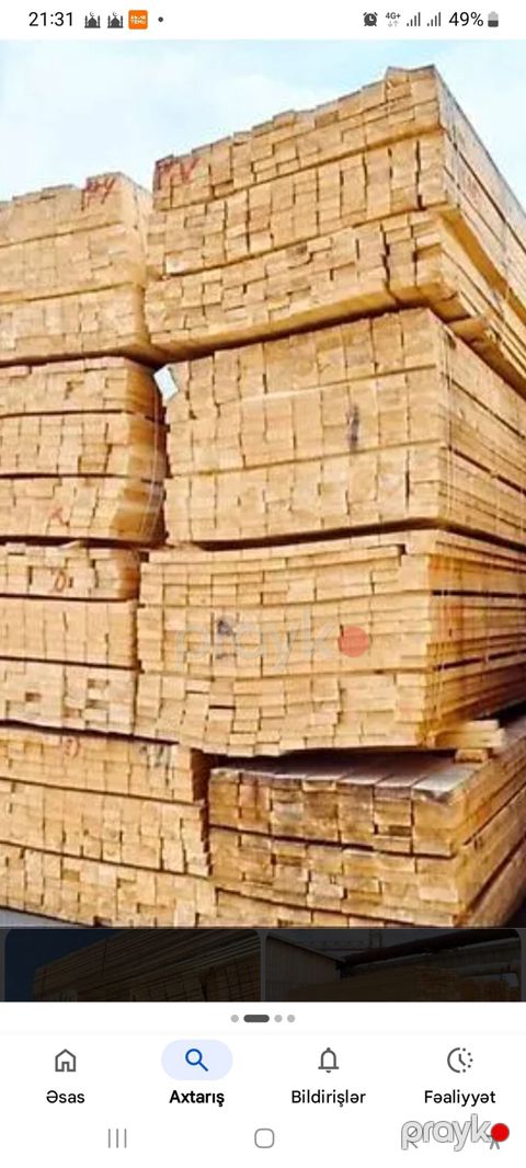 Taxta materialı – şalban və taxta lövhələr - Aşaqıdakı ölçülərdə