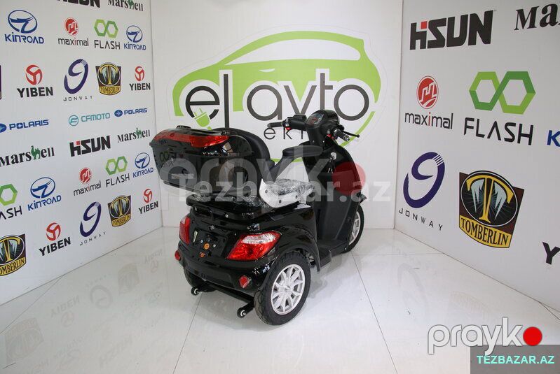 Üçtəkərli Elektrik Skuter e-life — Motosiklet və mopedlər, Bakı (2)