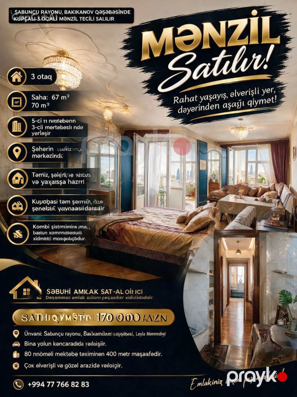 kupcali 3 otaqli bina evi satilir Sabuncu rayonu Bakıxanov — Mənzil, Bakı (2)