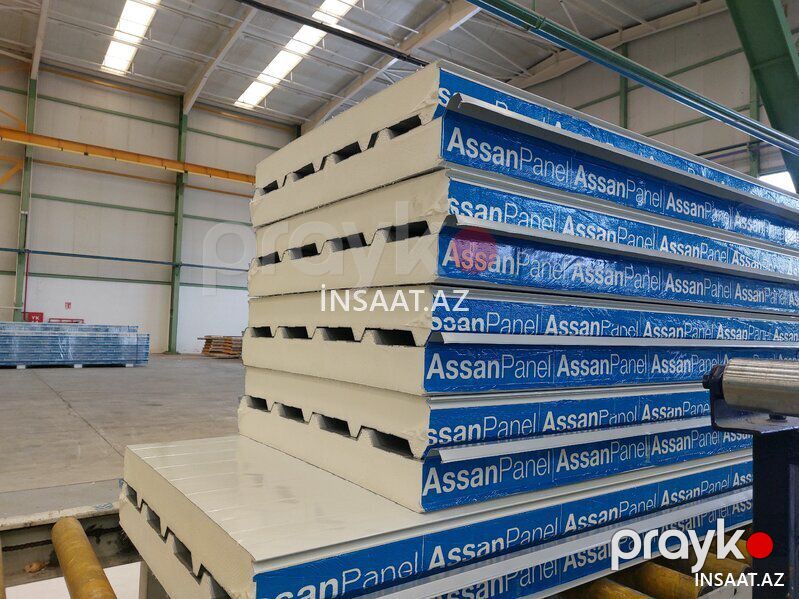 50 mm Pur Sendviç Panel Zavod Qiyməti — Tikinti blokları, kərpic və panellər, Bakı (6)