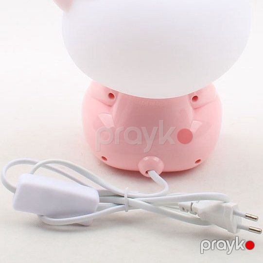 Uşaq lampası Hello Kitty, plastik, çəhrayı/ağ, 20 sm — Mallar, Bakı (2)