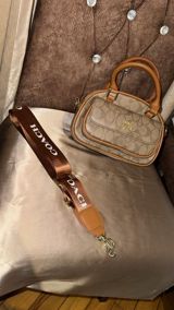 Coach çiyin/əl çantası. Yeni - Rəng: klassik bej monoqram (C loqolu) — LEYLA — Bags, suitcases, wallets