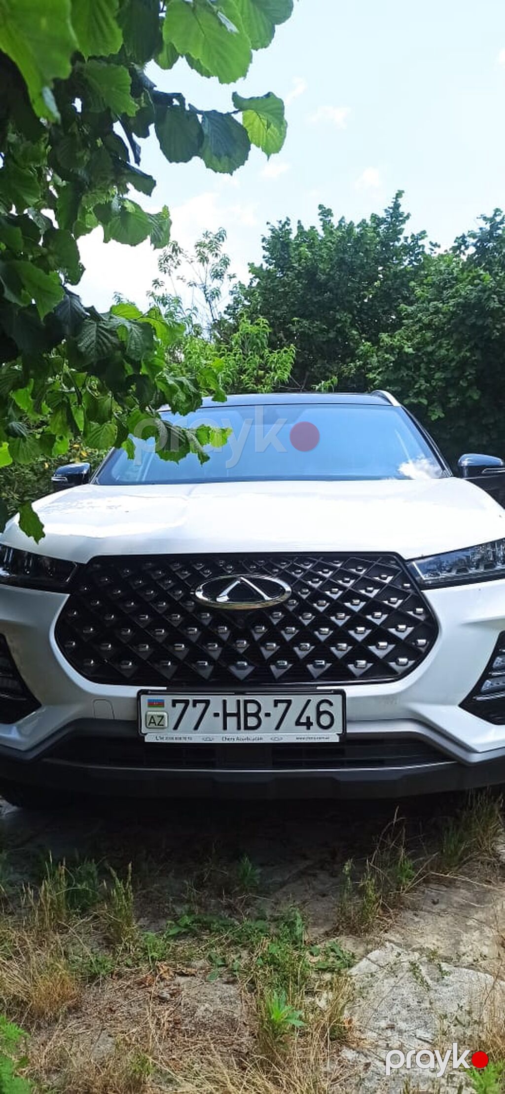 Chery Tiggo 7 Pro – ağ rəngli, qara panoramik damlı kompakt krossover — Avtomobillər, İsmayıllı (3)