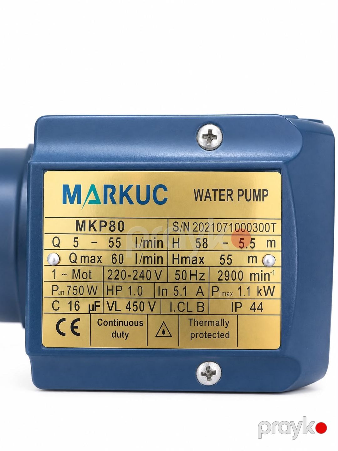Səthi su nasosu Markues MKP80 — Mallar, Bakı (3)