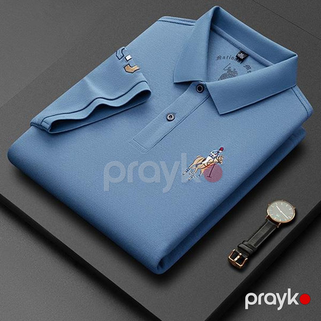 Kişilər üçün polo EB_1061, mavi, pambıq, ölçü XL — Mallar, Bakı (2)