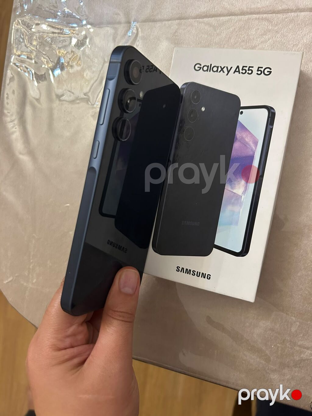 Samsung Galaxy A55 5G, 128 GB, rəng - Mavi, Barmaq izi — Samsung, Gəncə (2)
