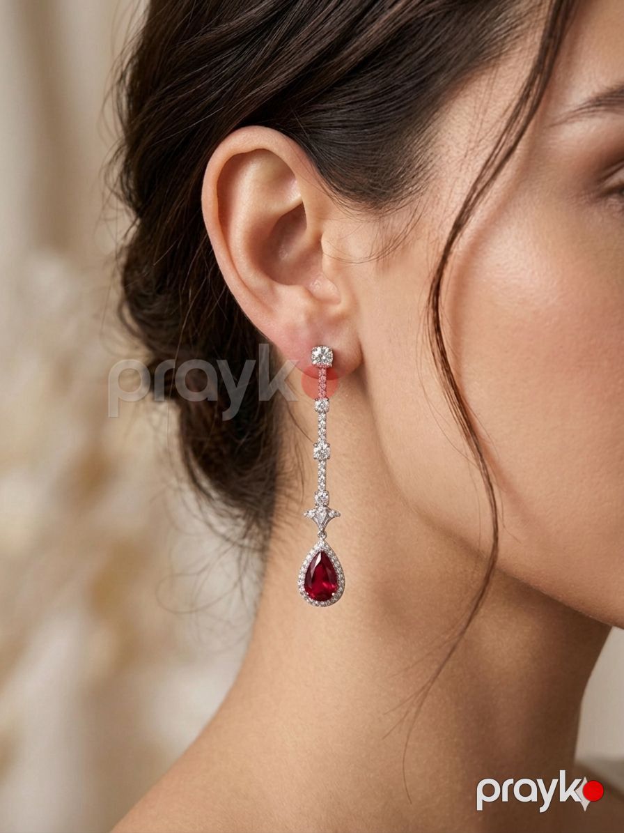 Qadın sırğaları GM76, qızıl 750 əyar, brilyant 2.30 karat, 9.50 q — Mallar, Bakı (2)