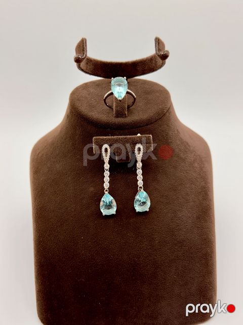 Gümüş zinət dəsti sırğa və üzük Lavelle Jewellery LVL_075 — Bakı