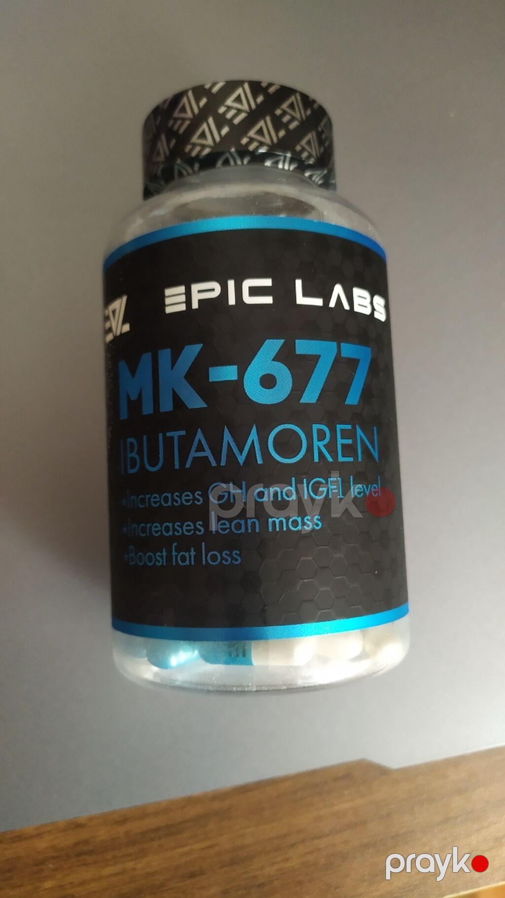 MK 677 Ibutamoren — Epic Labs Əzələ kütləsinin artımını dəstəkləyə — Vitaminlər və qida əlavələri, Xırdalan (3)