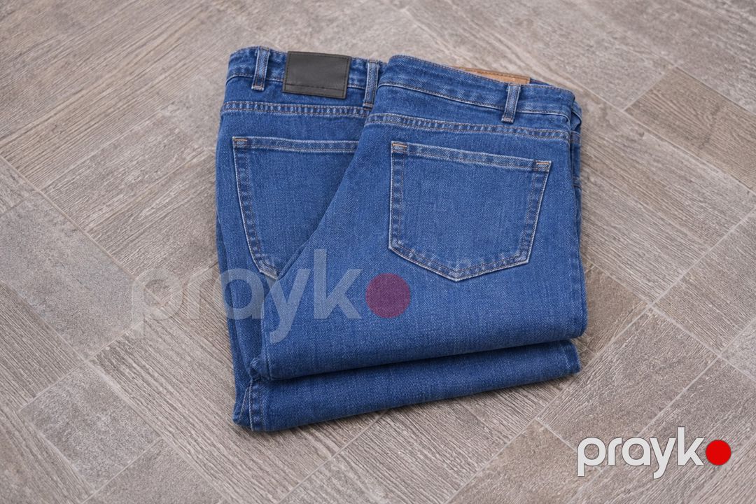 Kişiləe üçün dad fit cins 7296, göy, pambıq, ölçü 30 — Mallar, Bakı (2)
